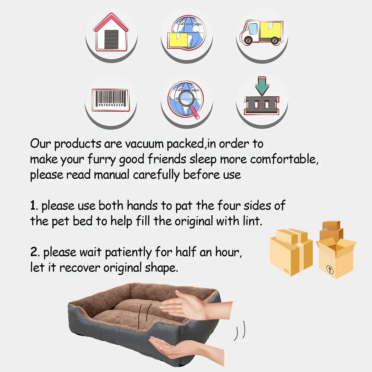 Dog Sofa Bed – Blanket & Cushion Pet Bed – alternate view 14
