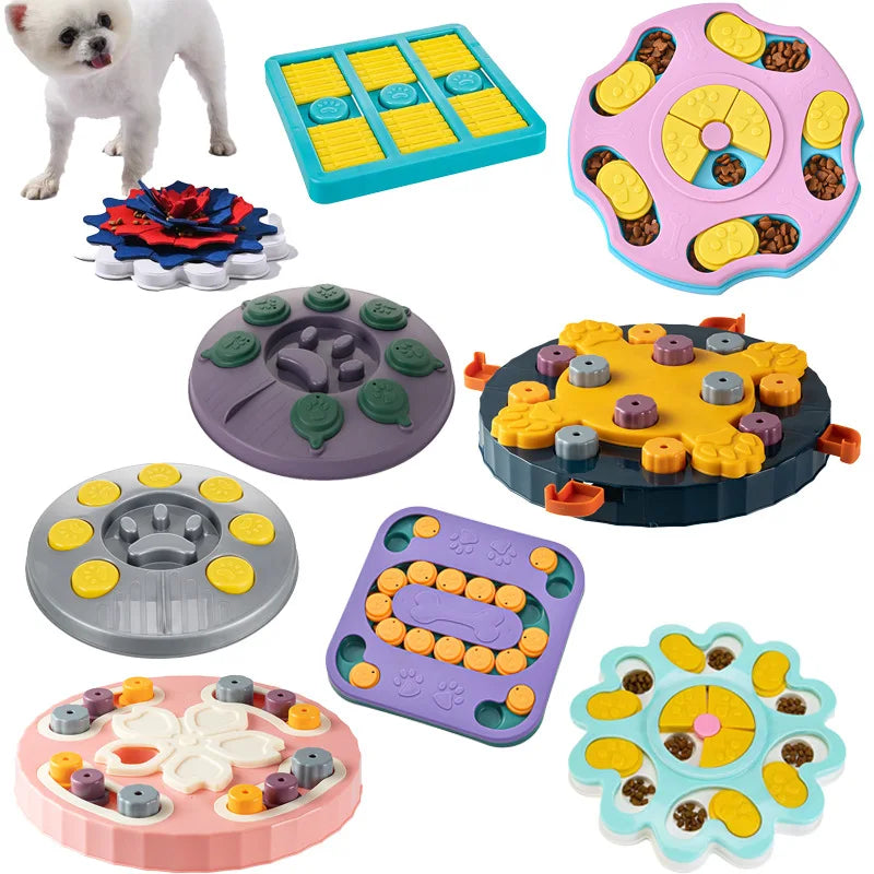 Interactive Dog Puzzle Slow Feeder for IQ Training and Healthy Eating – front view