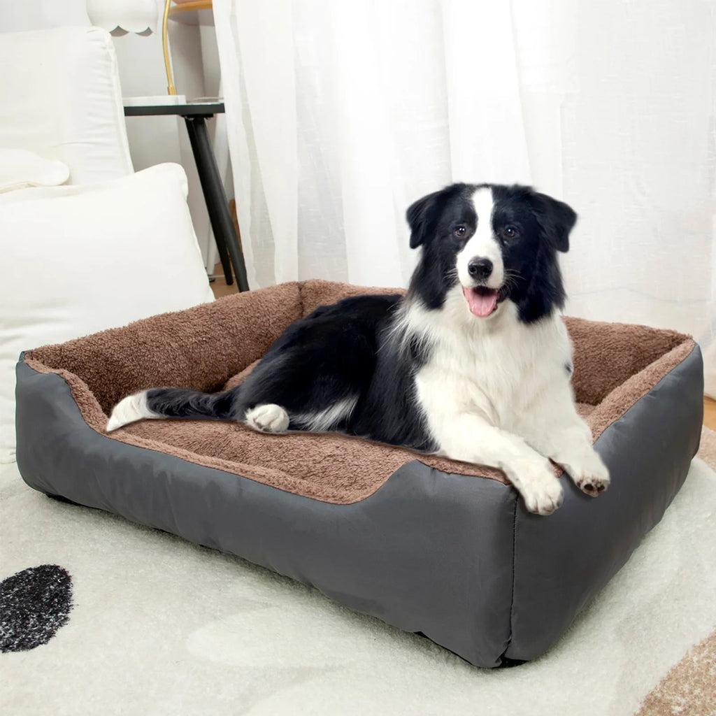 Dog Sofa Bed – Blanket & Cushion Pet Bed – front view