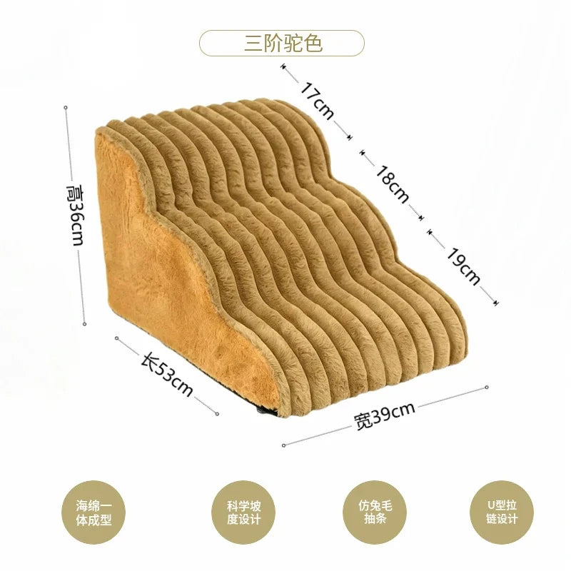 Non-Slip Pet Stairs with 35° Slope Ramp – High Resilience Sponge Steps – alternate view 10