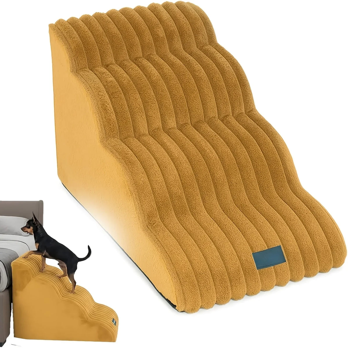 Non-Slip Pet Stairs with 35° Slope Ramp – High Resilience Sponge Steps – alternate view 20