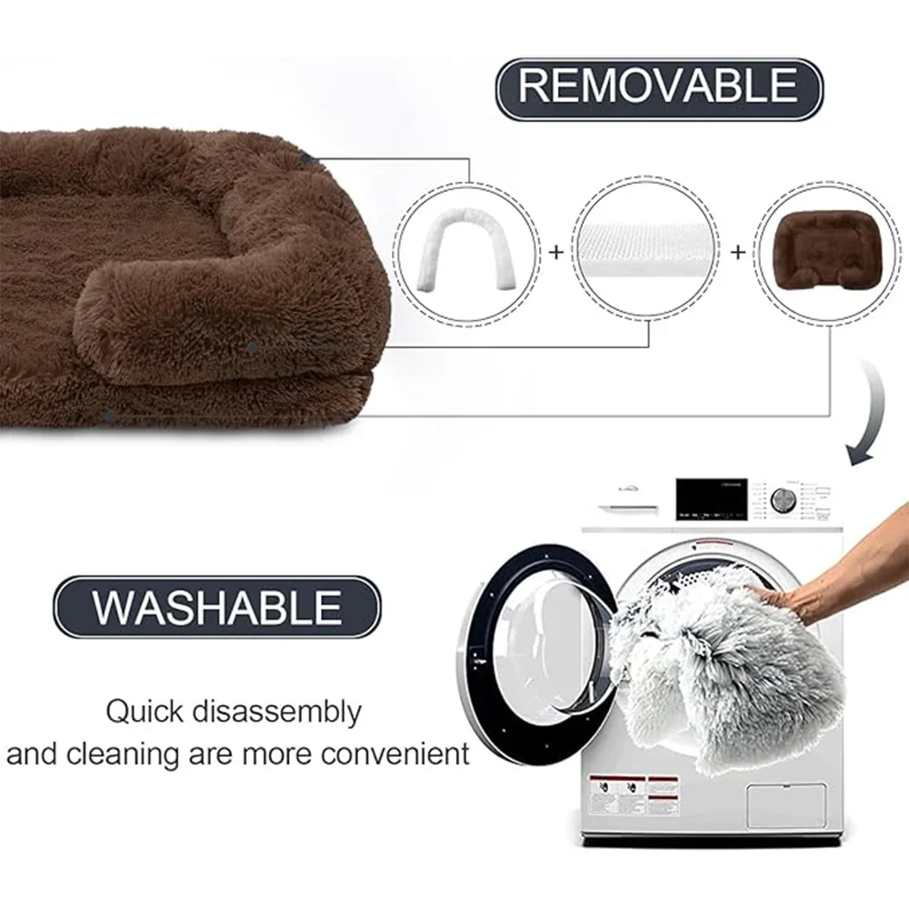 Small Dog Sofa Bed – Puppy Basket Bed Mat – alternate view 12