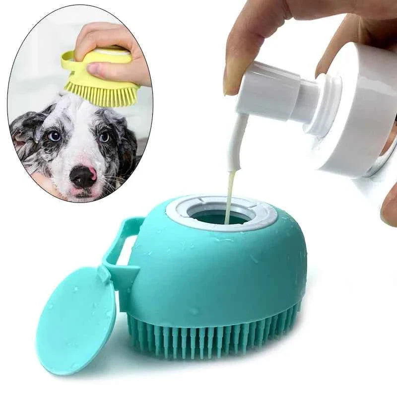 Soft Silicone Dog & Cat Bath Massage Brush – alternate view 2