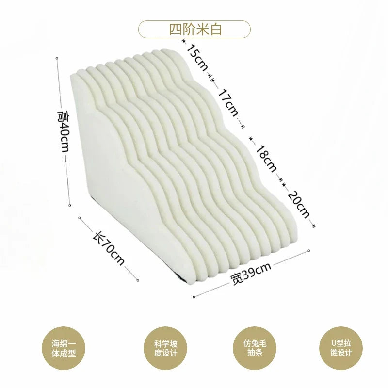 Non-Slip Pet Stairs with 35° Slope Ramp – High Resilience Sponge Steps – alternate view 14