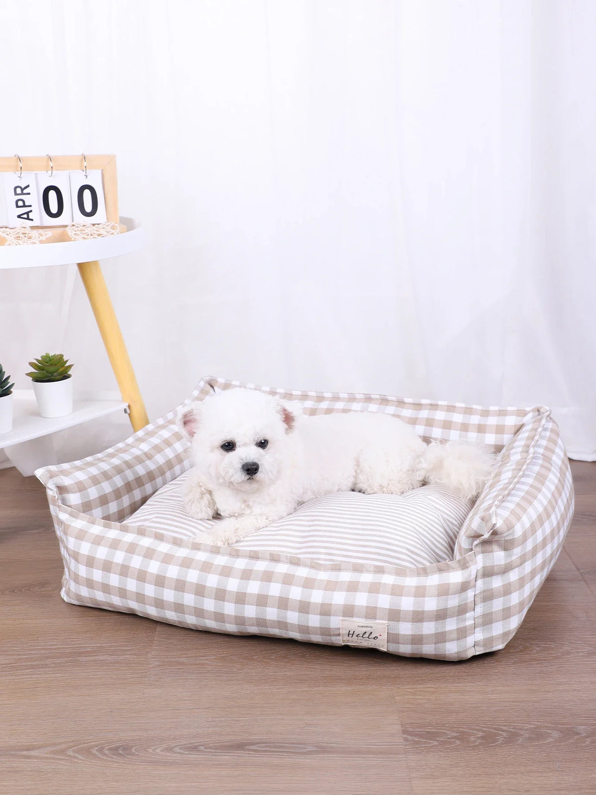 Plaid Dog Bed for Small Dogs – Cozy Sofa Cushion Bed – alternate view 17
