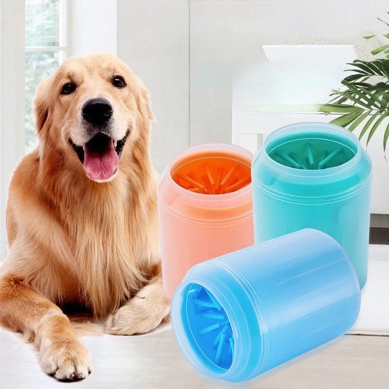 Portable Silicone Pet Foot Washing Cup – Dog Paw Cleaner – front view