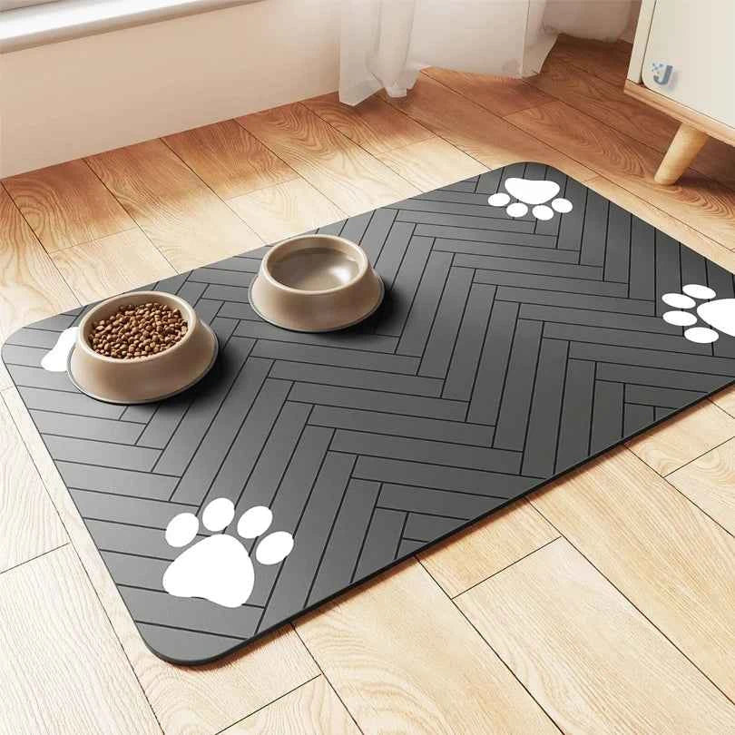 Waterproof Pet Food Mat for Dogs & Cats: Keep Floors Clean – front view