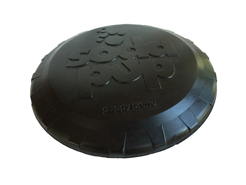 SodaPup Magnum Bottle Top Flyer black rubber frisbee dog toy – photo 6 of 10