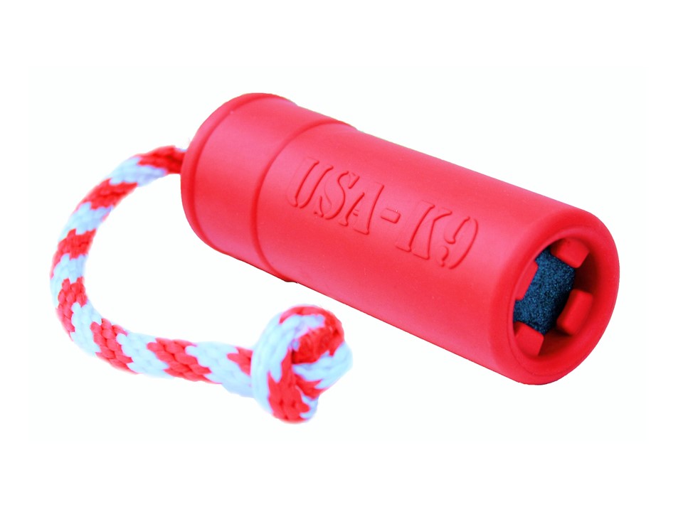 USA-K9 Firecracker red floating rubber training dummy dog toy – photo 5 of 15