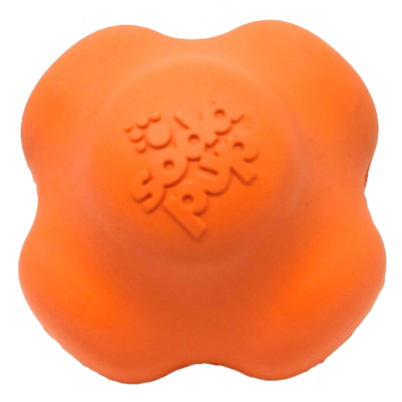 SodaPup Crazy Bounce orange rubber retrieving ball dog toy – photo 1 of 7