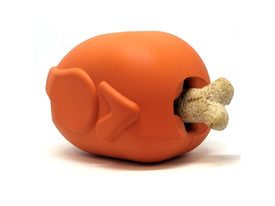 SodaPup Roasted Turkey orange rubber treat dispenser dog toy – photo 7 of 10