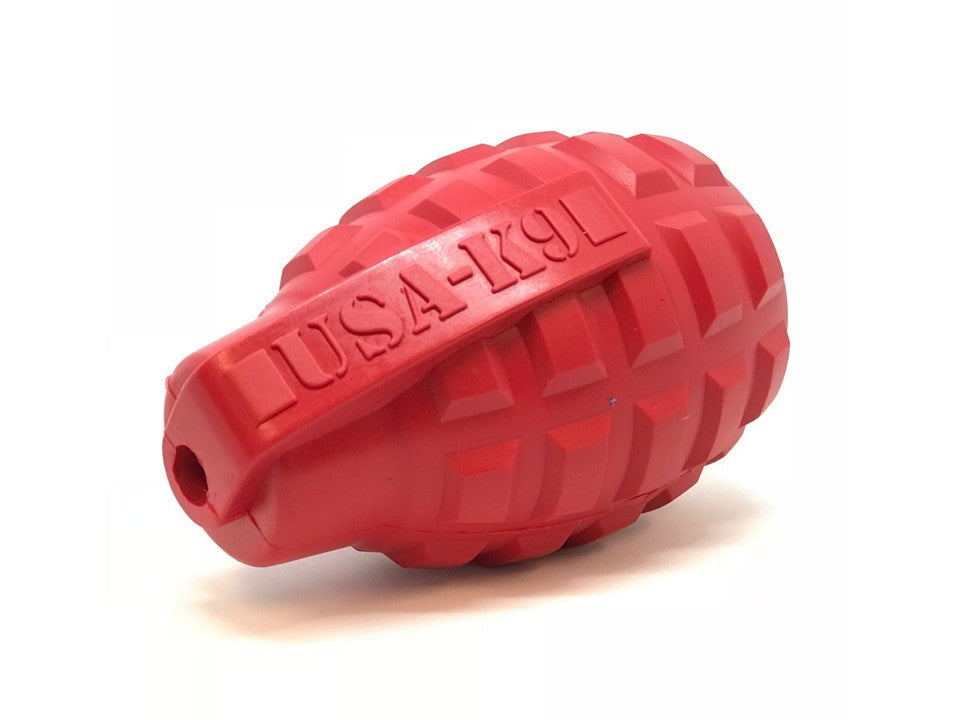 USA-K9 Grenade eDispenser army green rubber chew toy – photo 9 of 10