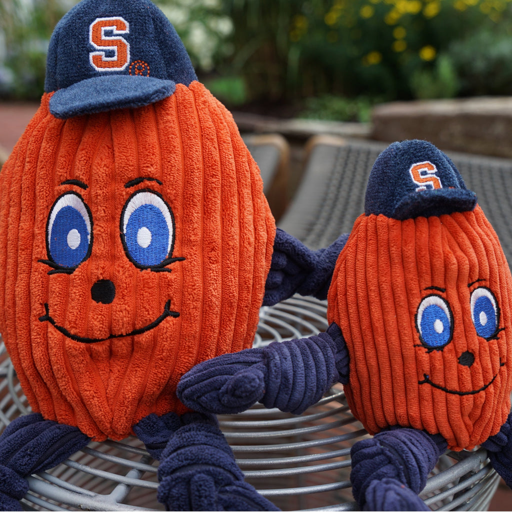 Ncaa Syracuse University Otto the Orange Knottie Plush Dog Toy, back view