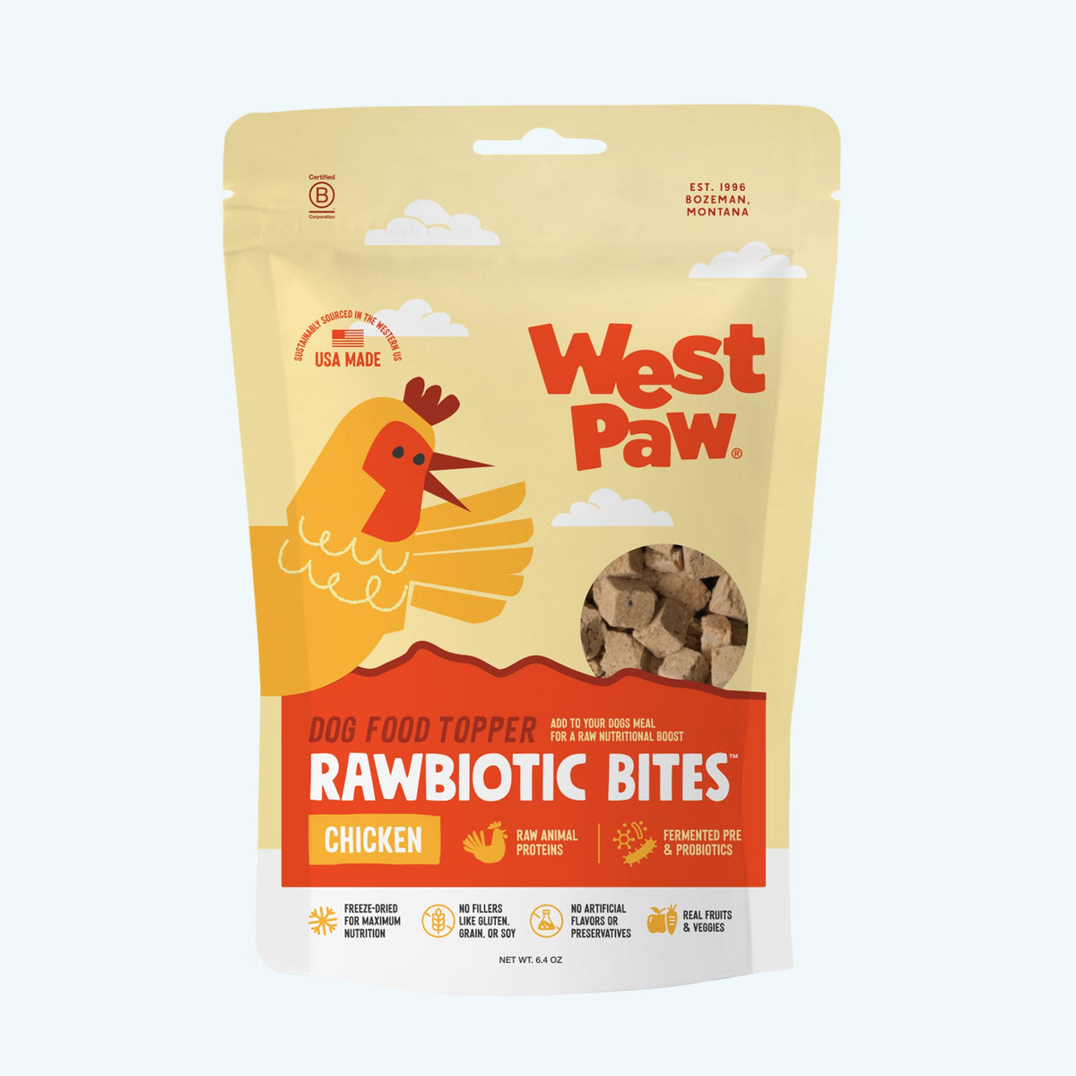 Chicken Dog Food Topper – Rawbiotic Bites – front view