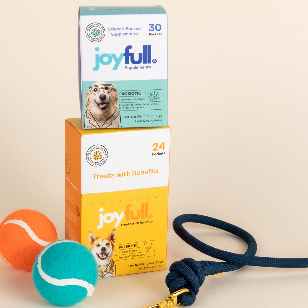 JoyFull Happy Guts Duo prebiotic treats and probiotic packets for dogs – photo 1 of 8