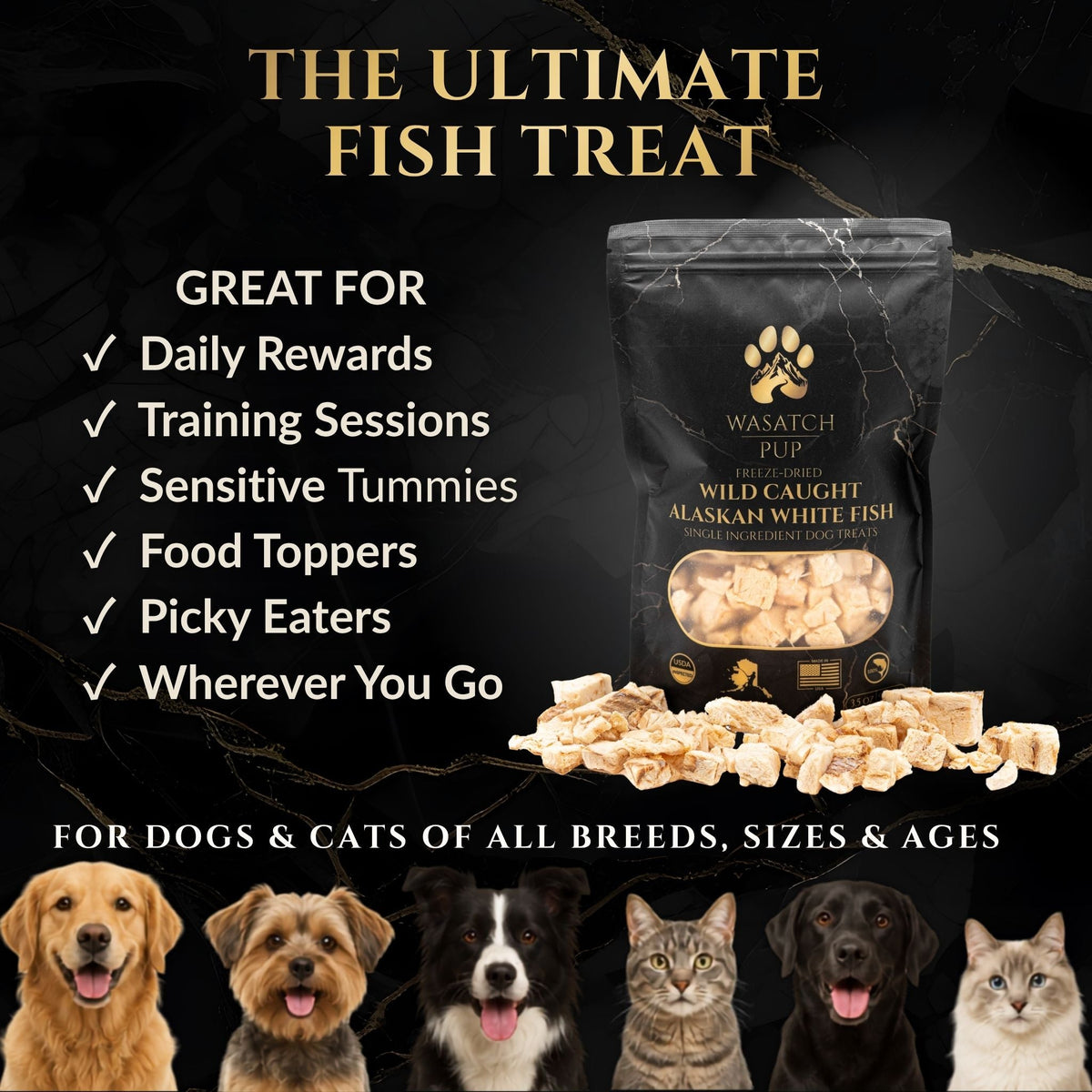 Freeze-Dried Alaskan Whitefish Dog Treats – alternate view 2