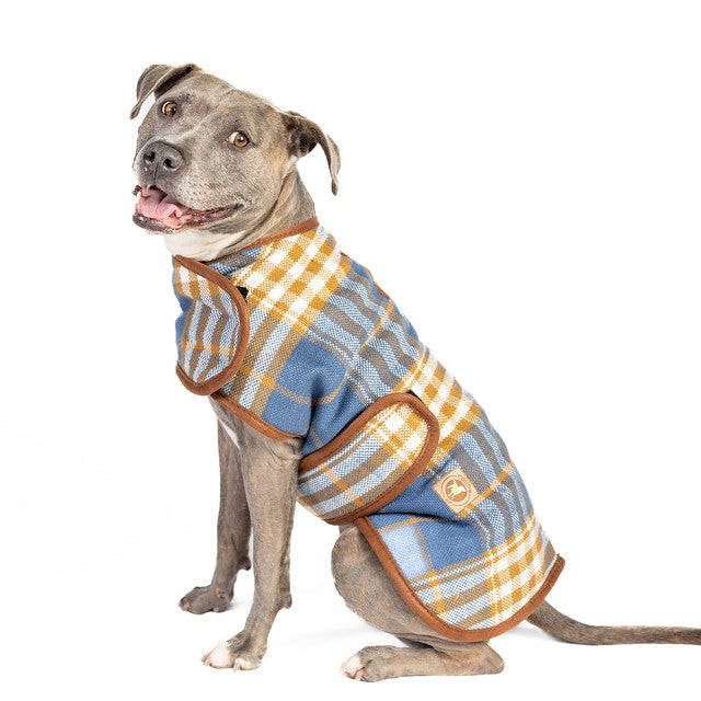 Western Plaid Blanket Dog Coat Fleece Lined Wool – photo 1 of 4