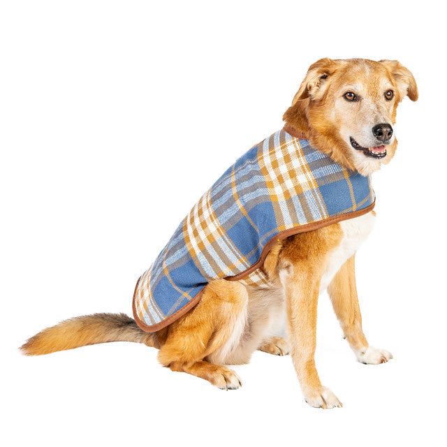 Western Plaid Blanket Dog Coat Fleece Lined Wool – photo 2 of 4