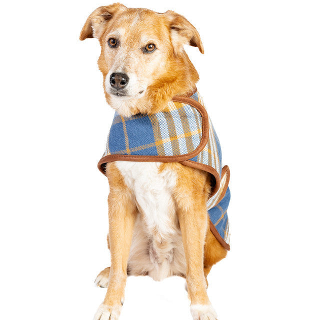 Western Plaid Blanket Dog Coat Fleece Lined Wool – photo 4 of 4