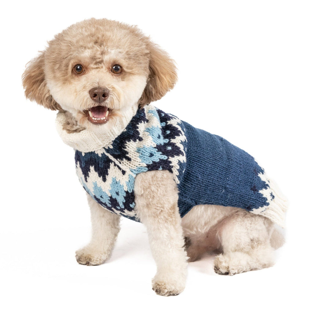 Midnight Ski Bum Dog Sweater Fair Isle with Leash Slit – photo 3 of 5