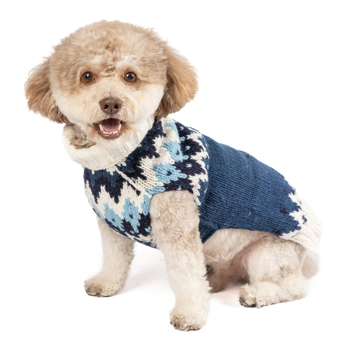 Midnight Ski Bum Dog Sweater Fair Isle with Leash Slit – photo 3 of 5