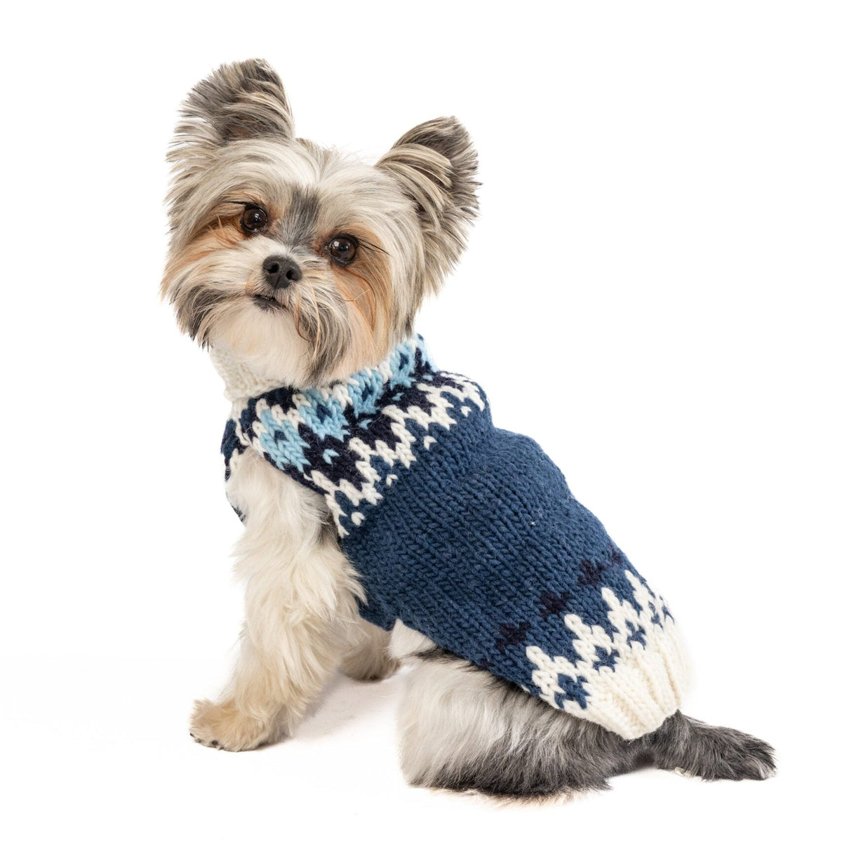 Midnight Ski Bum Dog Sweater Fair Isle with Leash Slit – photo 2 of 5