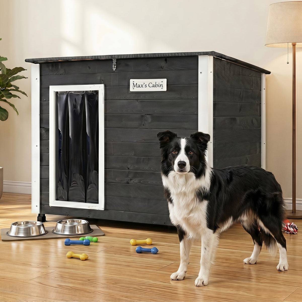 Wooden Dog House Outdoor with Openable Roof – photo 2 of 16