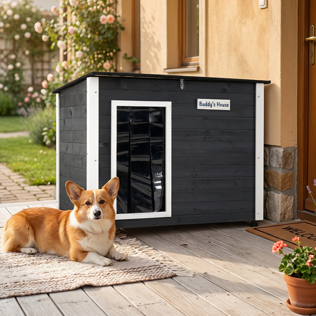 Wooden Dog House Outdoor with Openable Roof – photo 14 of 16