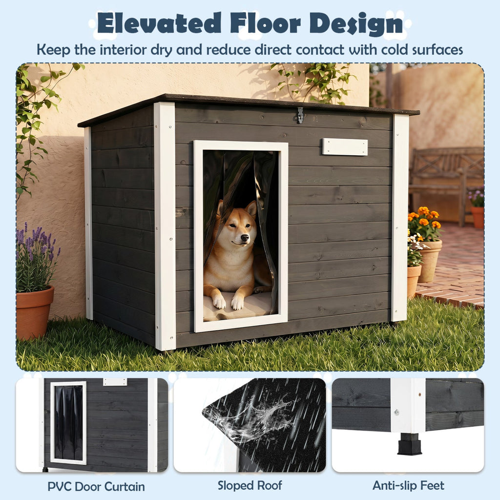 Wooden Dog House Outdoor with Openable Roof – photo 16 of 16