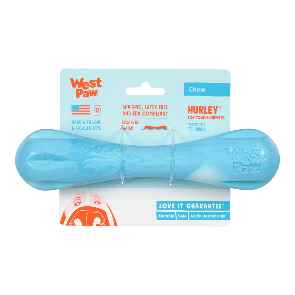 Hurley Aqua Swirl Dog Toy – Durable Chew Toy – packaging