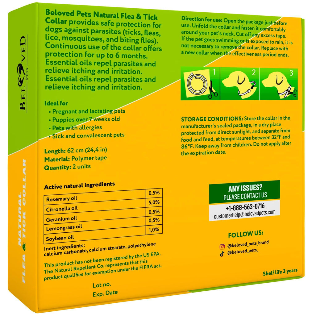 Flea and Tick Collar for Dogs Essential Oil Waterproof 2 Count – photo 2 of 8