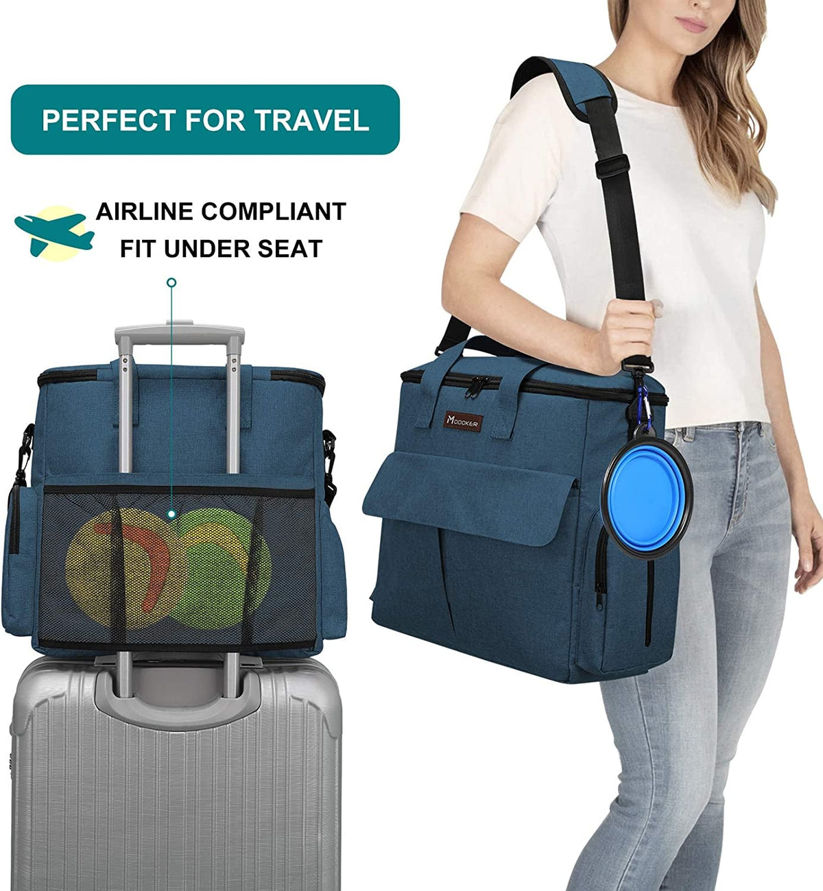 Weekend Pet Travel Set Airline Approved Bag with Bowls – photo 5 of 6
