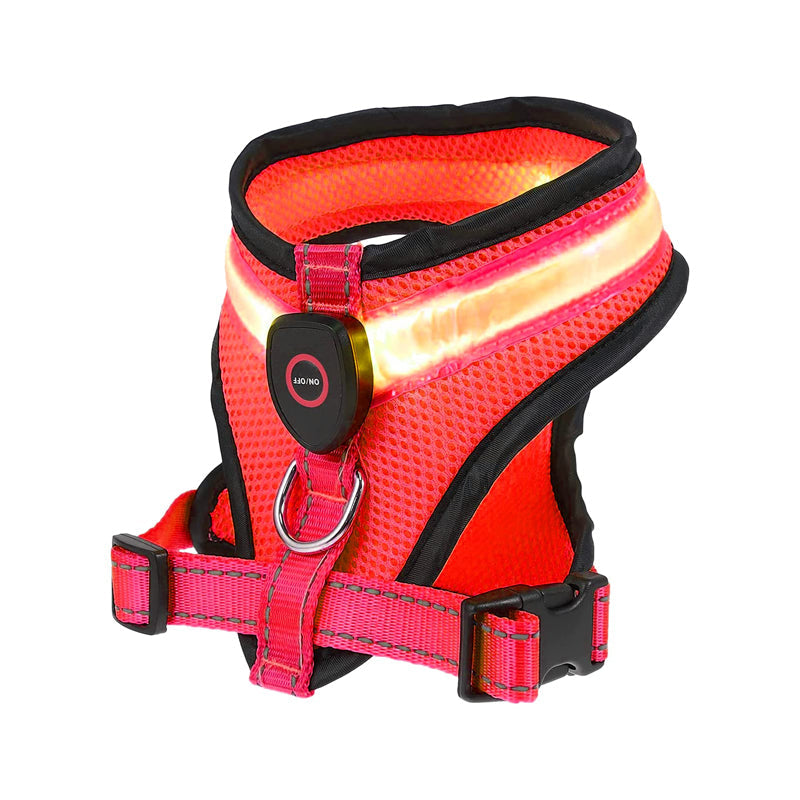 Rechargeable LED Lighted Mesh Dog Harness – alternate view 7