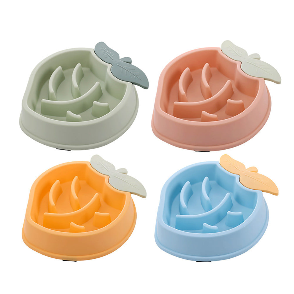 Maze Slow Feeder Dog Bowl – Non-Slip PP Puzzle Dish – front view