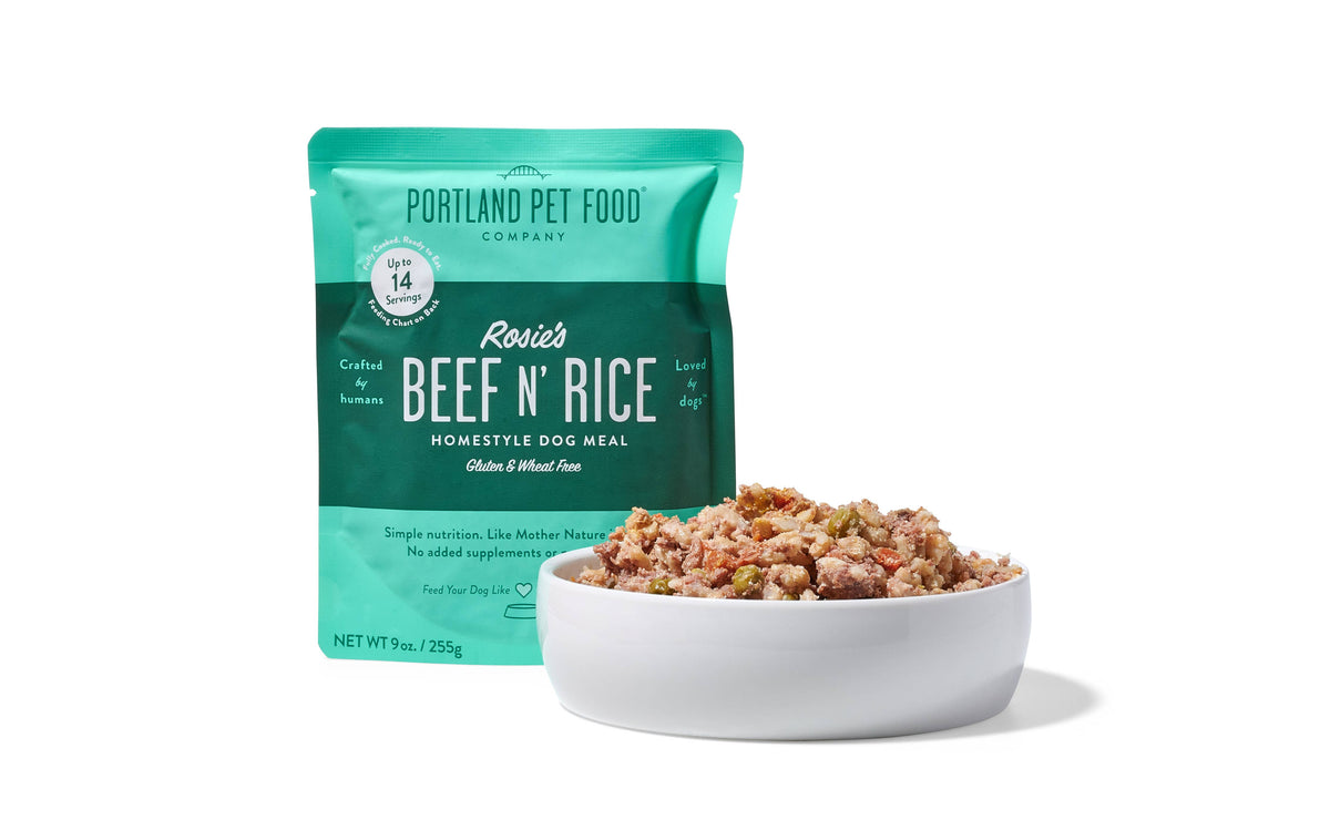 Rosie's Beef & Rice Human Grade Fresh Wet Dog Food Pouches – alternate view 3