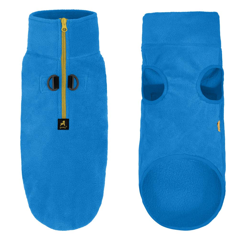 Half Zip-Up Fleece Dog Vest – Blue – alternate view 2