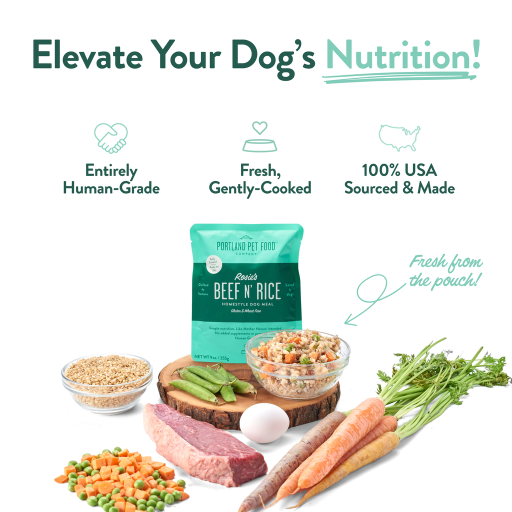 Rosie's Beef & Rice Human Grade Fresh Wet Dog Food Pouches – alternate view 4