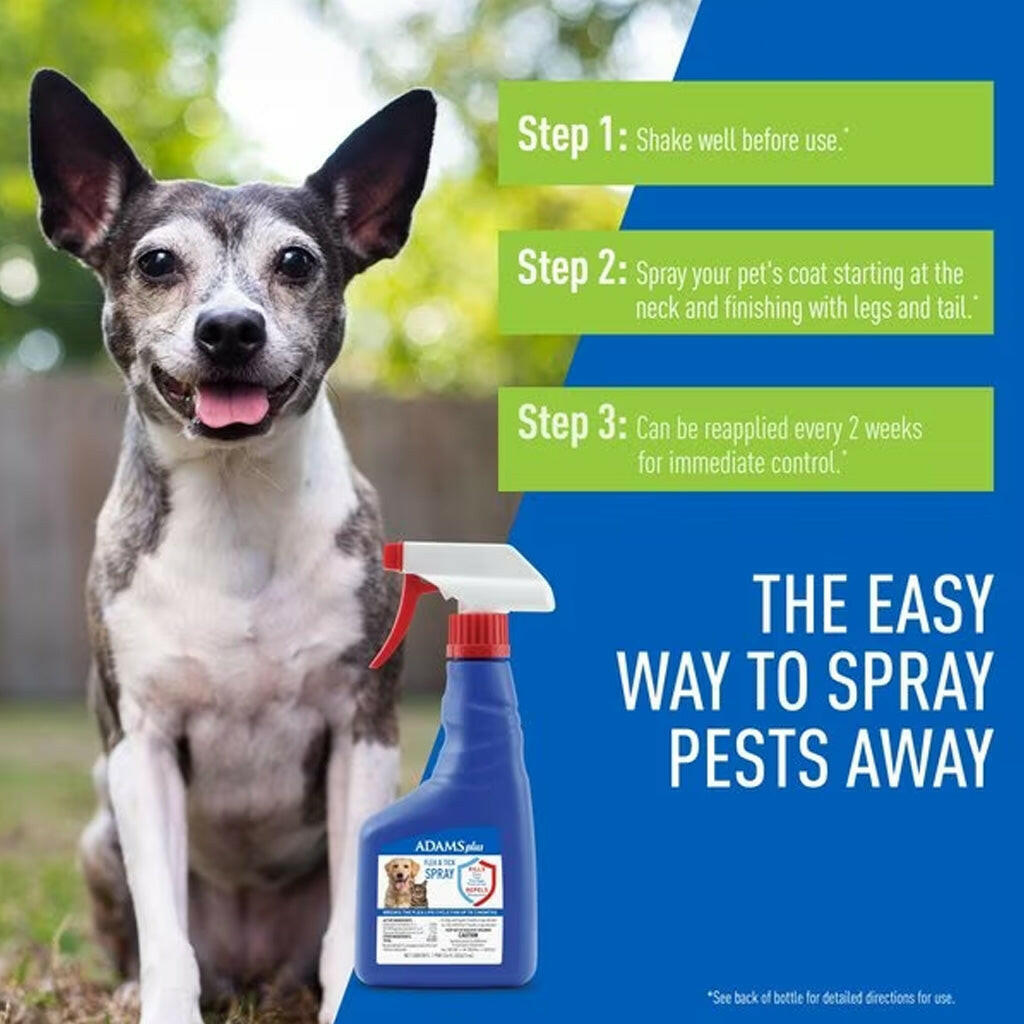 Adams Plus Flea and Tick Spray Dogs Cats – photo 3 of 6