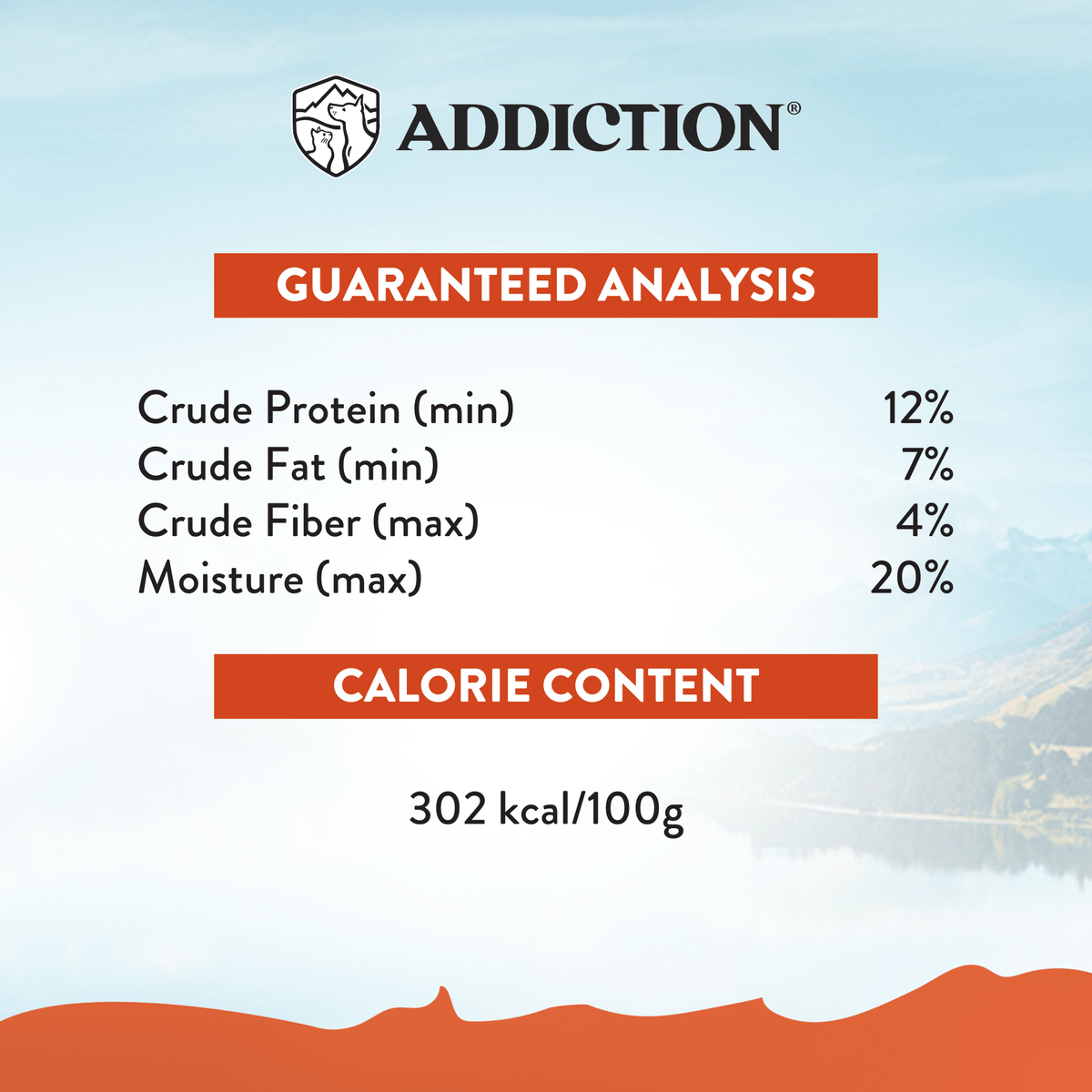 Venison Meaty Bites treats guaranteed analysis and calorie content panel