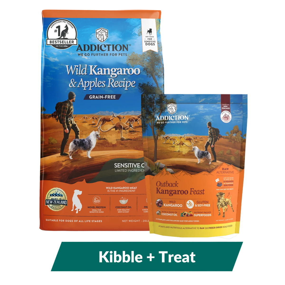 Addiction Outback Kangaroo Feast & Wild Kangaroo & Apples Dry Dog Food Bundle – alternate view 8