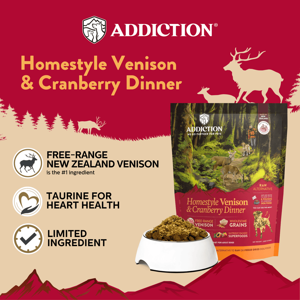 Homestyle Venison & Cranberry Dinner Air-Dried Dog Food – alternate view 2