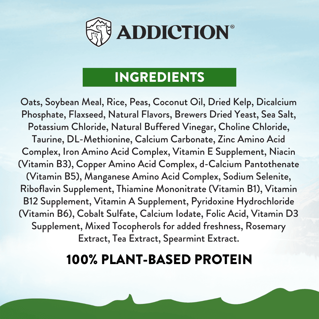 Zen Vegetarian kibble full ingredients list panel
