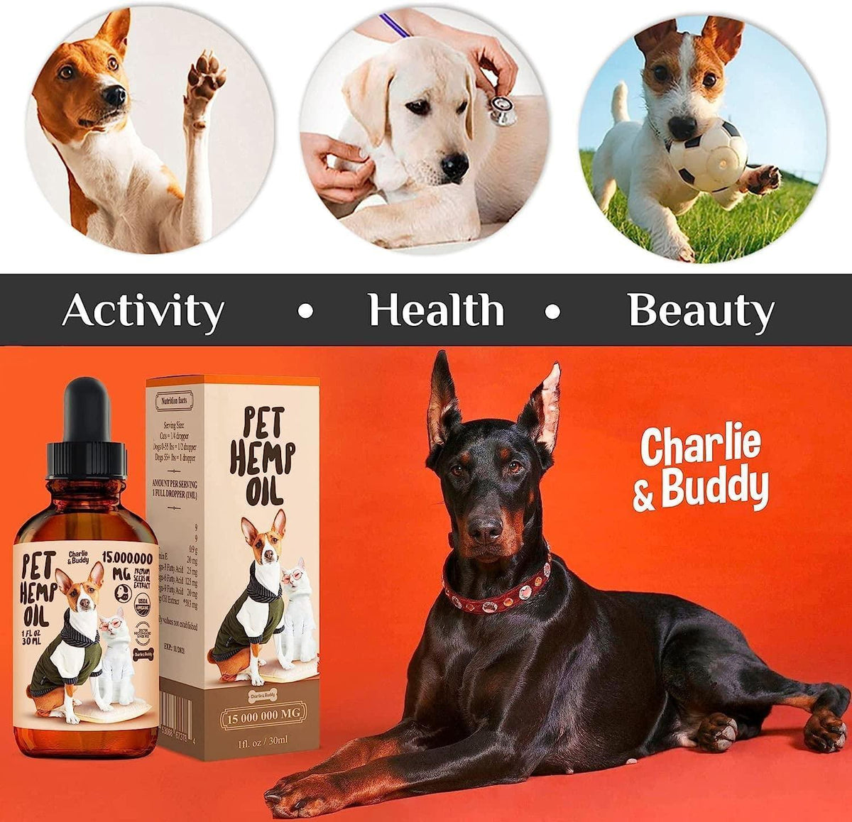 Hemp Oil for Dogs and Cats Omega 3-6-9 Vitamin E – photo 2 of 8