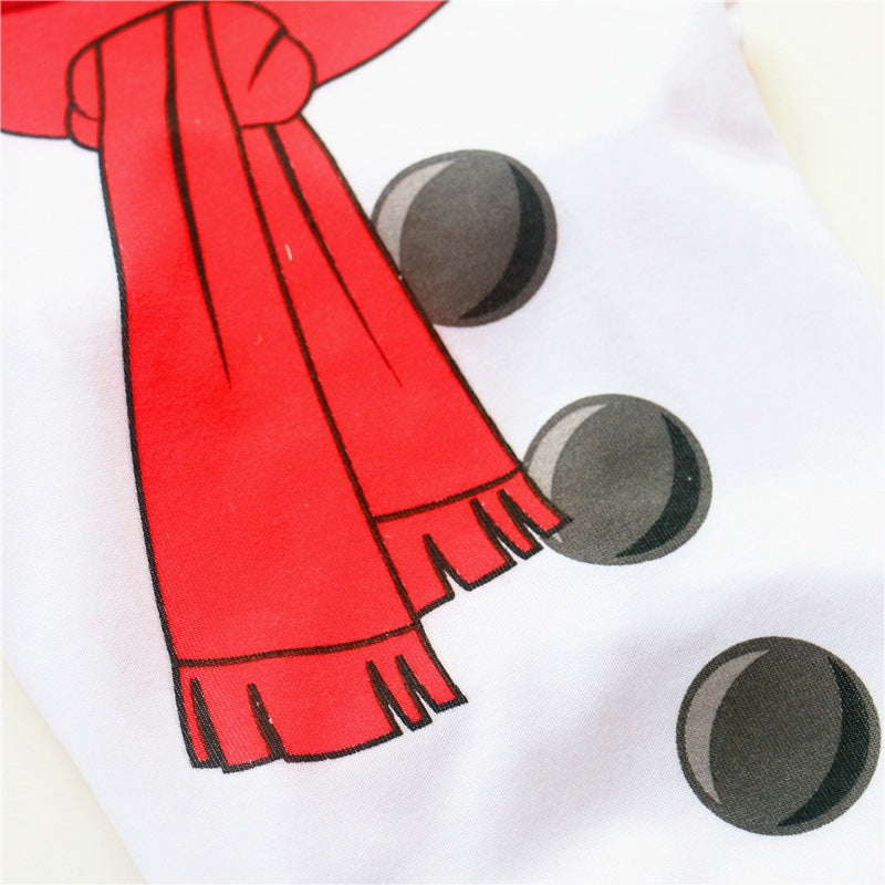 Christmas Snowman Dog T-Shirt Red Holiday Tee – photo 9 of 10
