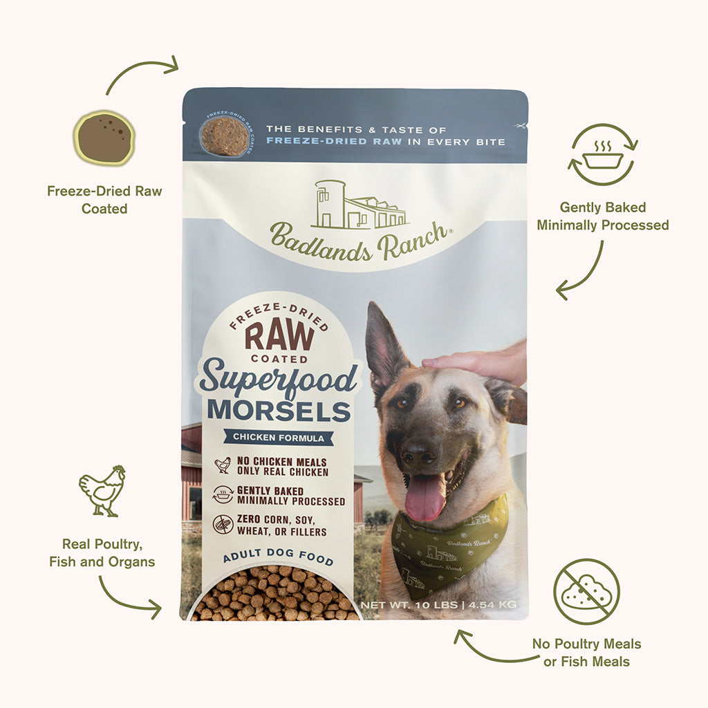 Badlands Ranch Superfood Complete Raw Coated Morsels Chicken Dog Food – photo 3 of 7