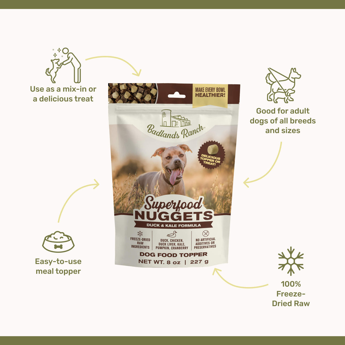 Badlands Ranch Superfood Nuggets Dog Food Topper – photo 17 of 18