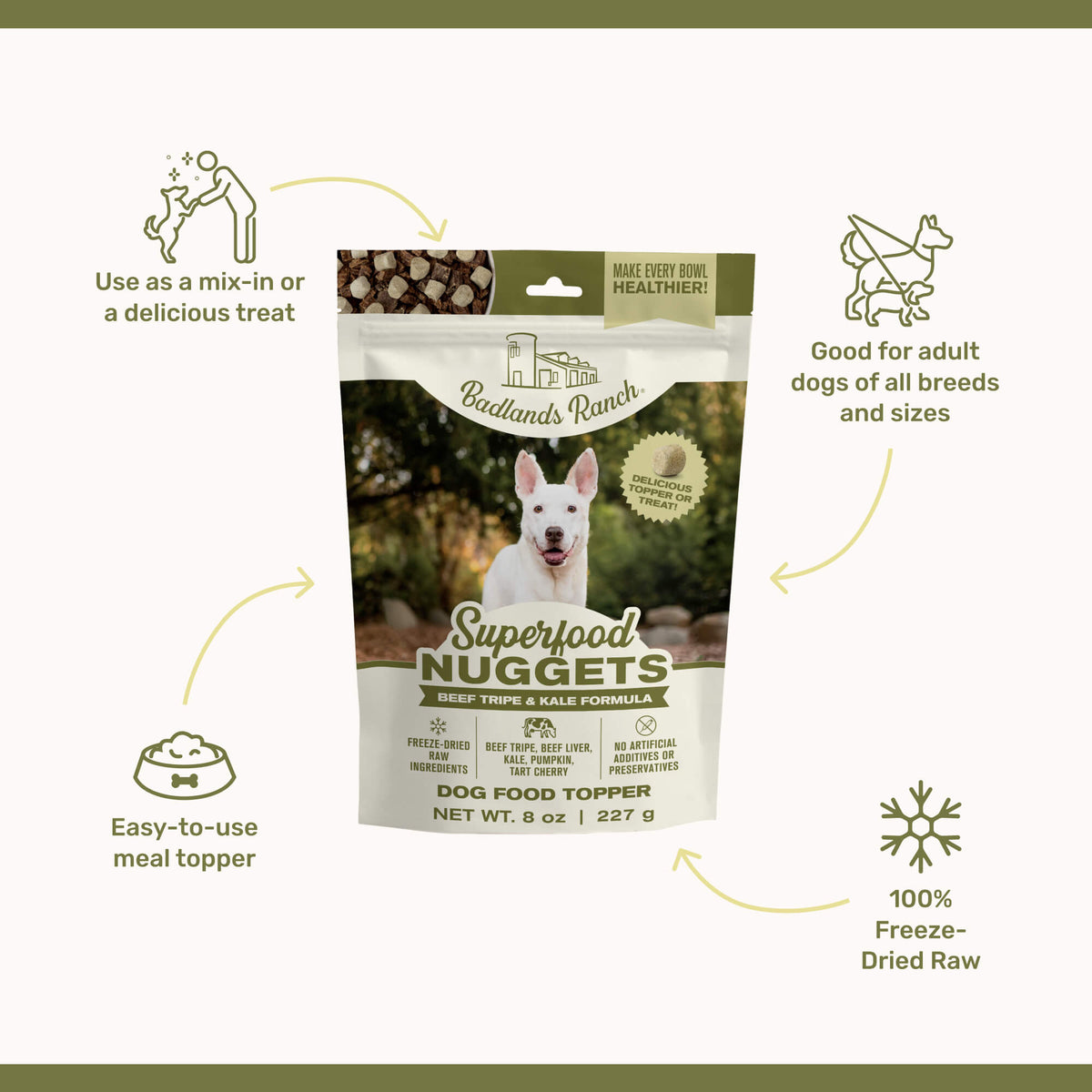 Badlands Ranch Superfood Nuggets Dog Food Topper – photo 10 of 18