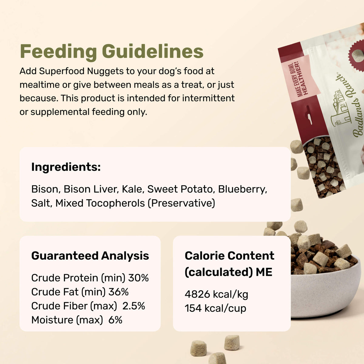 Badlands Ranch Superfood Nuggets Dog Food Topper – photo 6 of 18