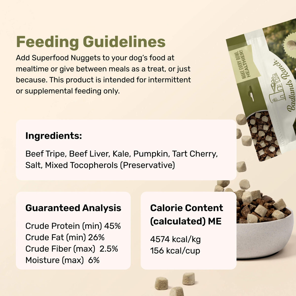 Badlands Ranch Superfood Nuggets Dog Food Topper – photo 11 of 18