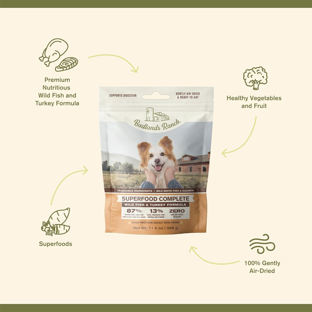 Badlands Ranch Superfood Complete Air-Dried Wild Fish and Turkey Dog Food – photo 3 of 11